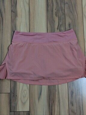 EUC! Lululemon Play Off The Pleats Tennis Skirt In Peach/Clay Size 8